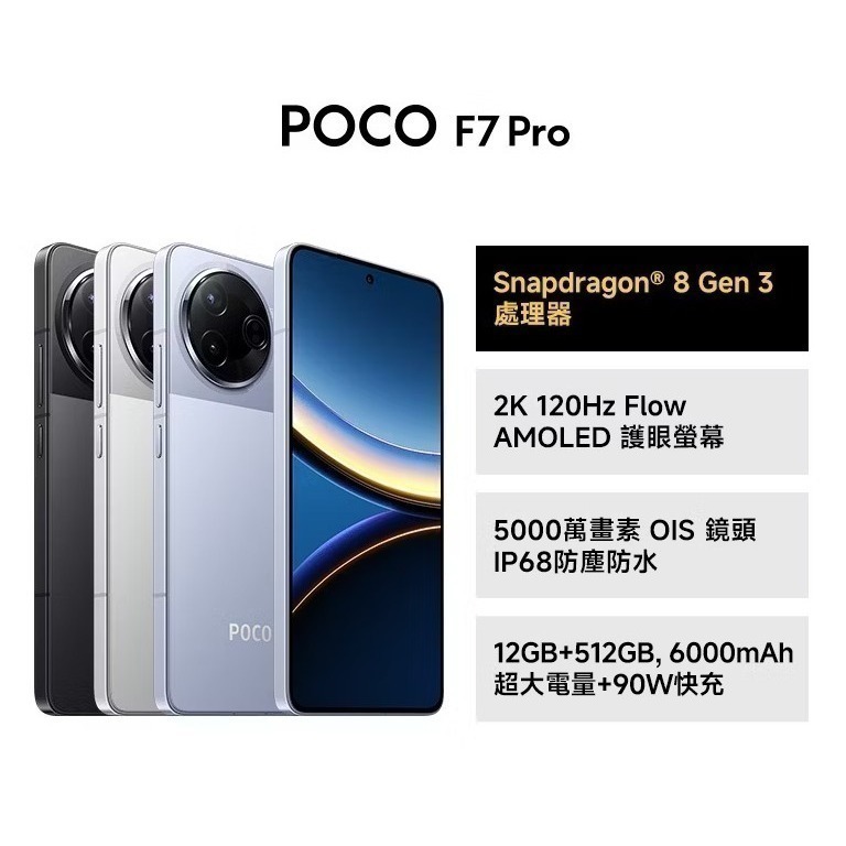 [全新] POCO 官方旗艦正品 POCO F7 Pro 6.67吋 512G-細節圖4