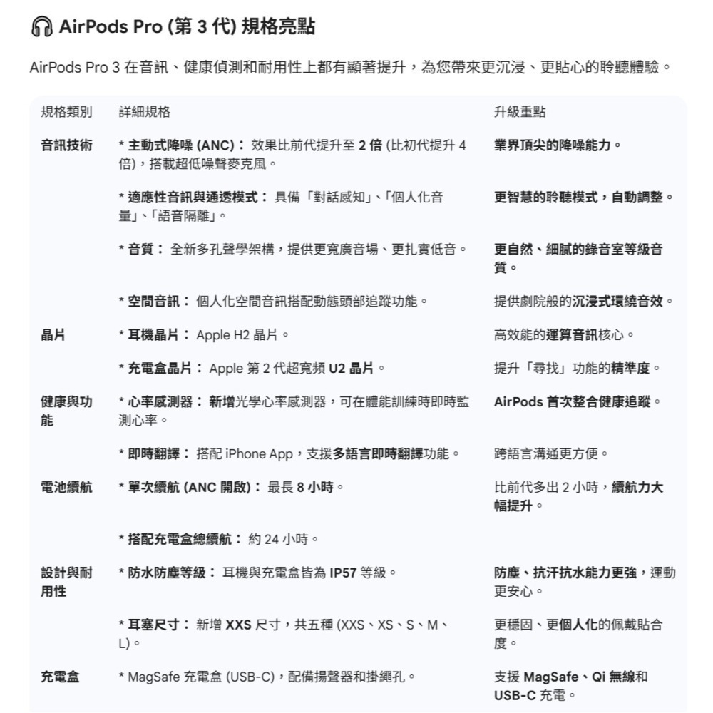 <全新未拆>AirPods PRO 3代 藍芽耳機 台灣公司貨 Apple USB-C-細節圖4