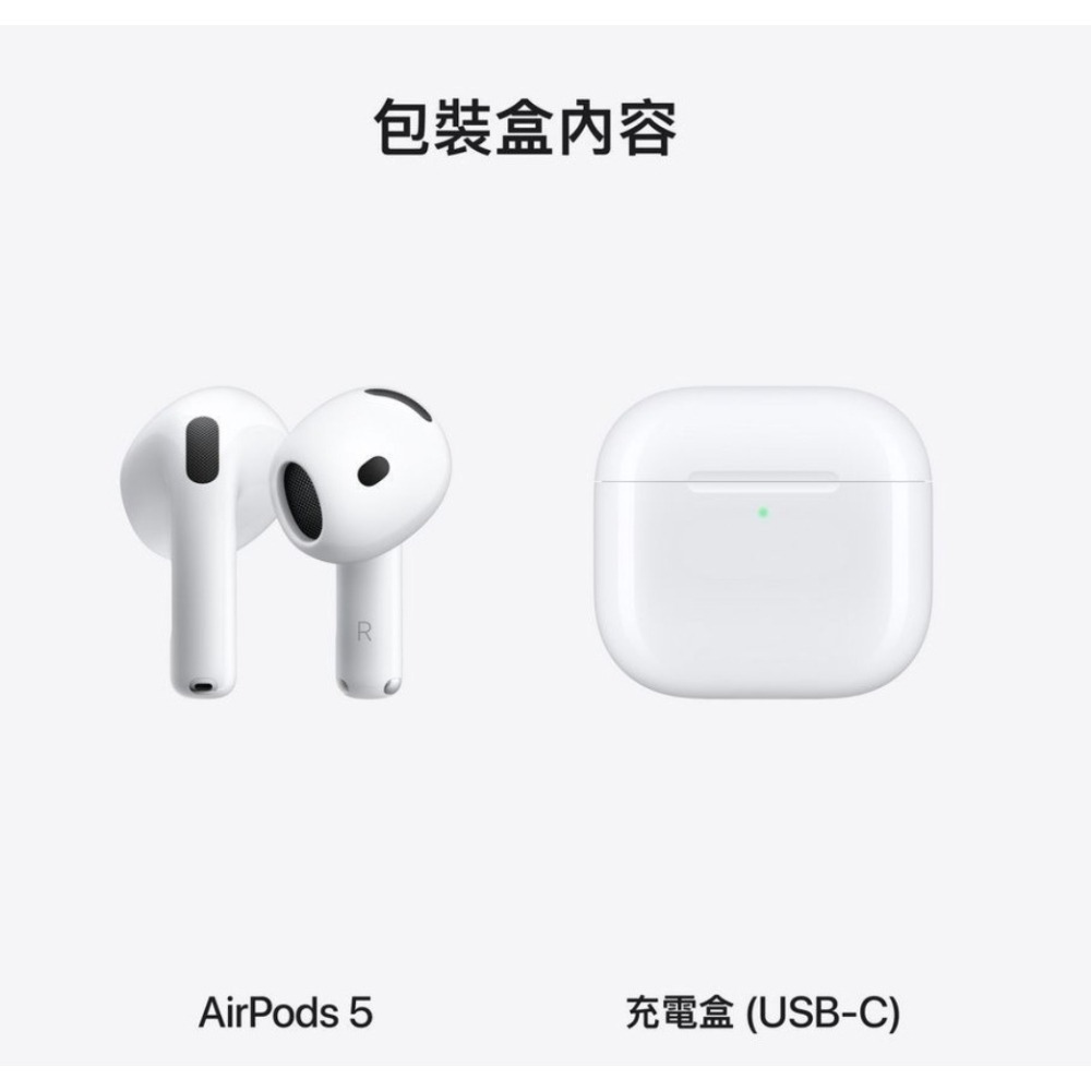 <全新未拆>AirPods 5 配備無線充電盒 藍芽耳機 台灣公司貨 Apple-細節圖2