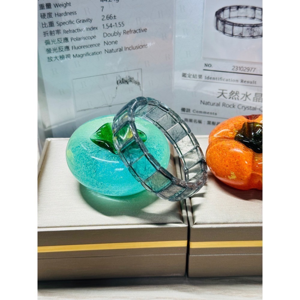 🌟 🌟興鑫水晶 天然水晶-黑髮晶 負能量 領袖魅力 防小人 （鑑定證書）-細節圖2