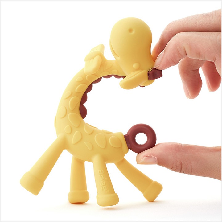 【韓國Ange】長頸鹿洛克馬 固齒器 動物固齒器 磨牙固齒器 磨牙玩具 乳牙刷 安撫玩具 寶寶玩具 固齒玩具 寶寶固齒器-細節圖9