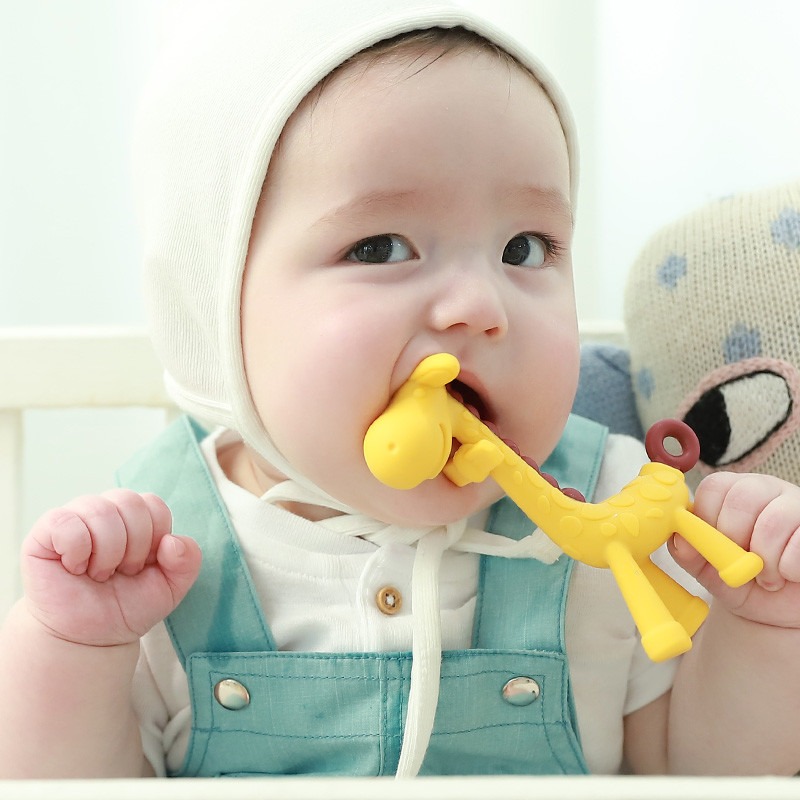 【韓國Ange】長頸鹿洛克馬 固齒器 動物固齒器 磨牙固齒器 磨牙玩具 乳牙刷 安撫玩具 寶寶玩具 固齒玩具 寶寶固齒器-細節圖10