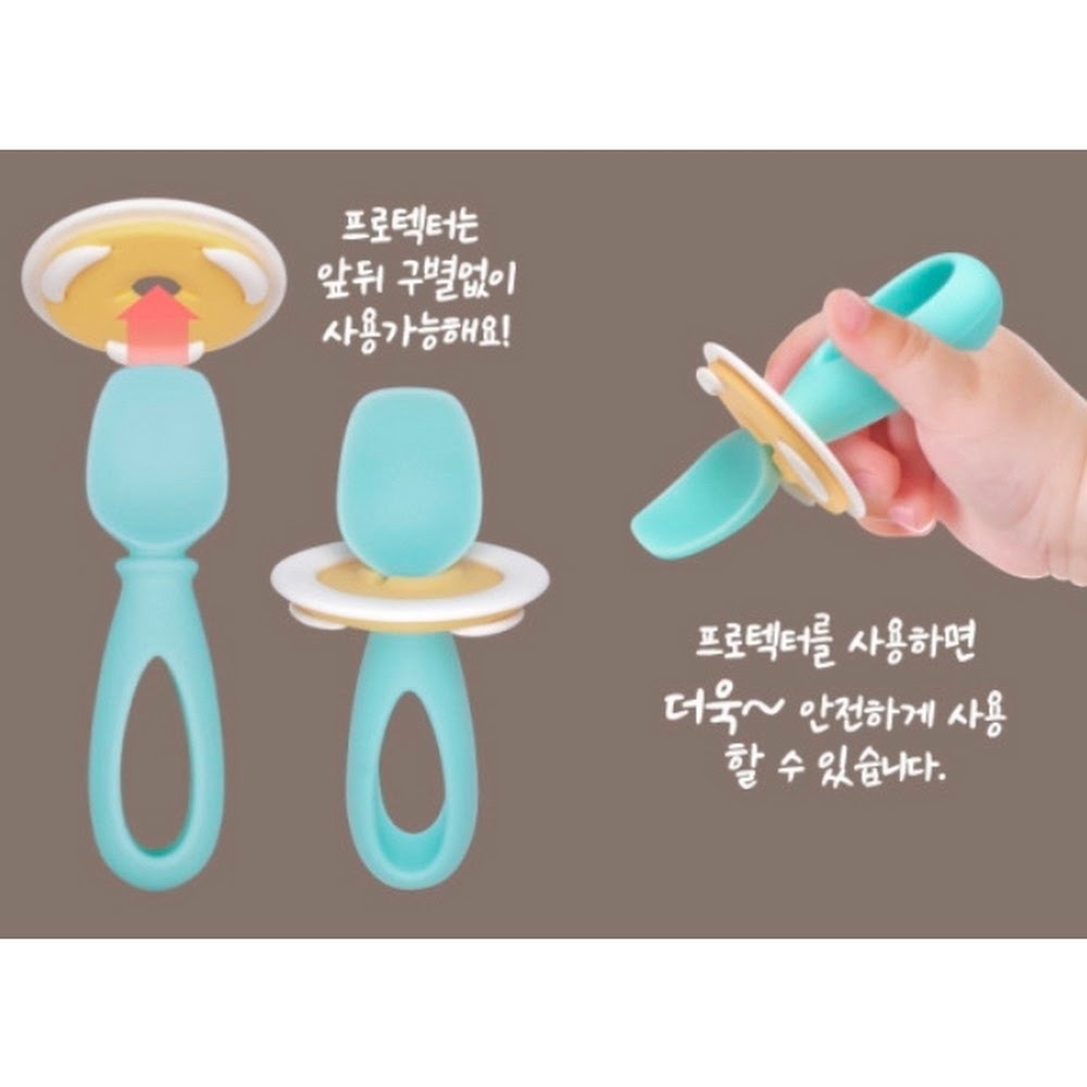 【韓國COCONORY】夢幻蘑菇湯匙 副食品學習餐具 矽膠湯匙 寶寶湯匙 寶寶餐具 餵食湯匙 外出湯匙 兒童湯匙-細節圖8