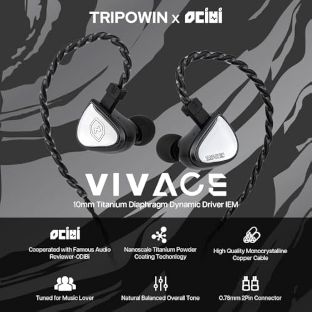 Tripowin Vivace 0diBi 聯名款 鈦振膜動圈單體 入耳式耳機 台灣公司貨 一年保固｜劈飛好物-細節圖3