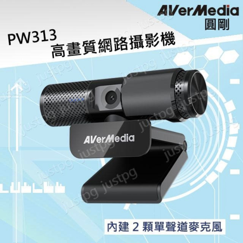 【AverMedia】圓剛 高畫質網路攝影機 PW313 即刻直播 遠端辦公 USB隨插即用