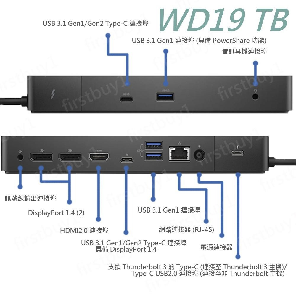 【戴爾DELL】WD19 WD19S WD19TB WD19TBS 原廠正品 一年保固 媒體插槽座 DOCK 商務基座-細節圖8