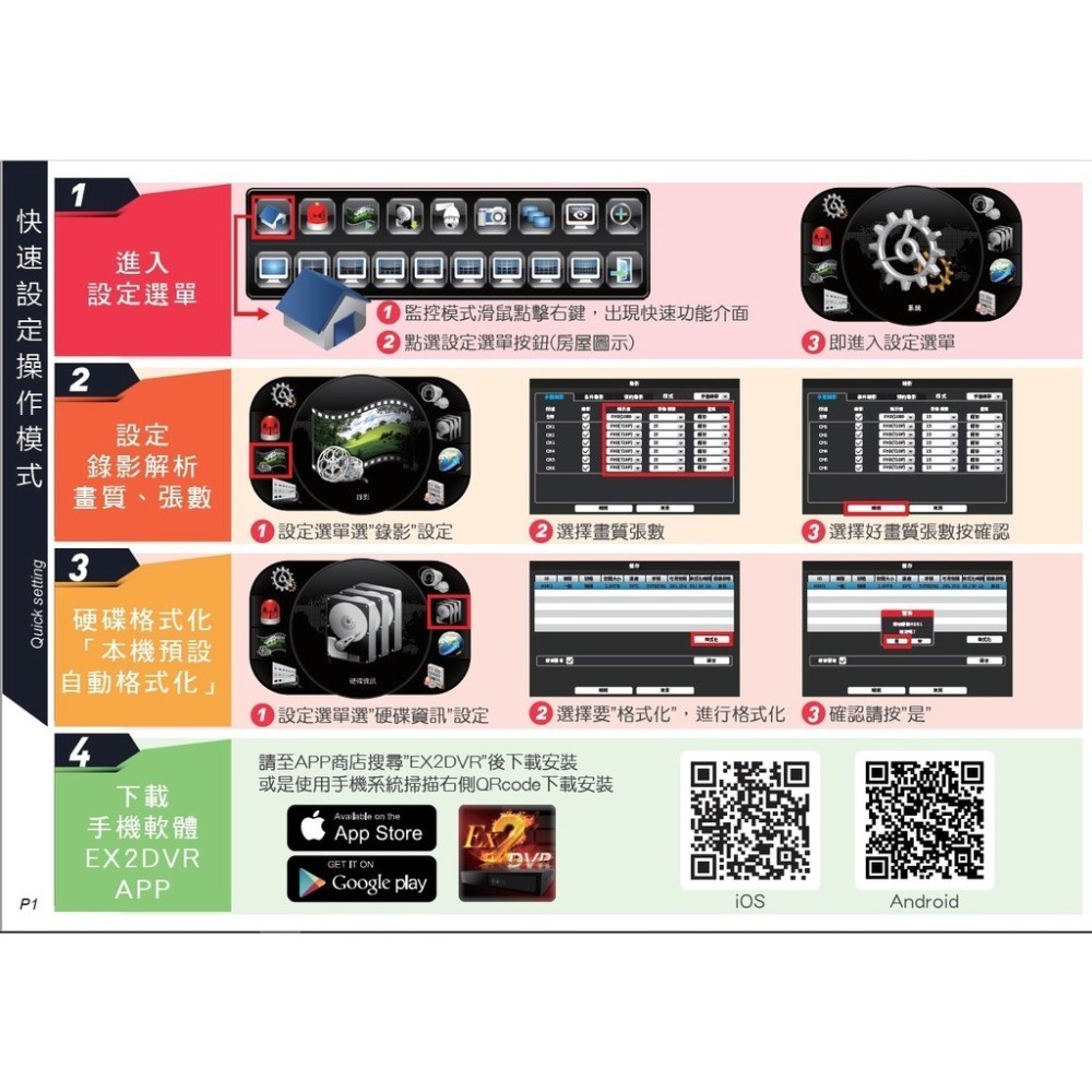【台灣製造】4路8路4K16路500萬EX2DVR防駭H265 AHD TVI IPCAM 就是這個光玩美推薦監視器-細節圖5