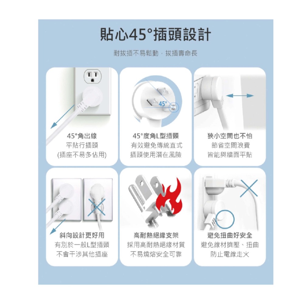 【PHILIPS飛利浦】 5切8座隱藏式開關延長線 1.8M 白 CHP3780WA/96 CHP3780-細節圖11