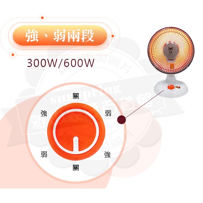 【LAPOLO藍普諾】 11吋碳素電暖器 LA-2501-細節圖3