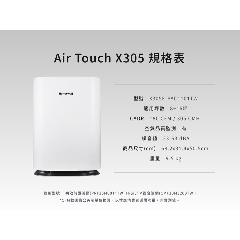Honeywell Air Touch X305 空氣清淨機X305F-PAC1101TW[A級福利品‧數量有限]-細節圖8