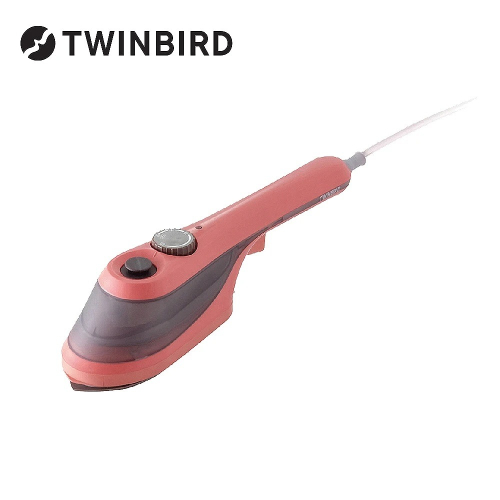 TWINBIRD 手持式陶瓷蒸氣熨斗(珊瑚橘 SA-H201TWP) [A級福利品‧數量有限]