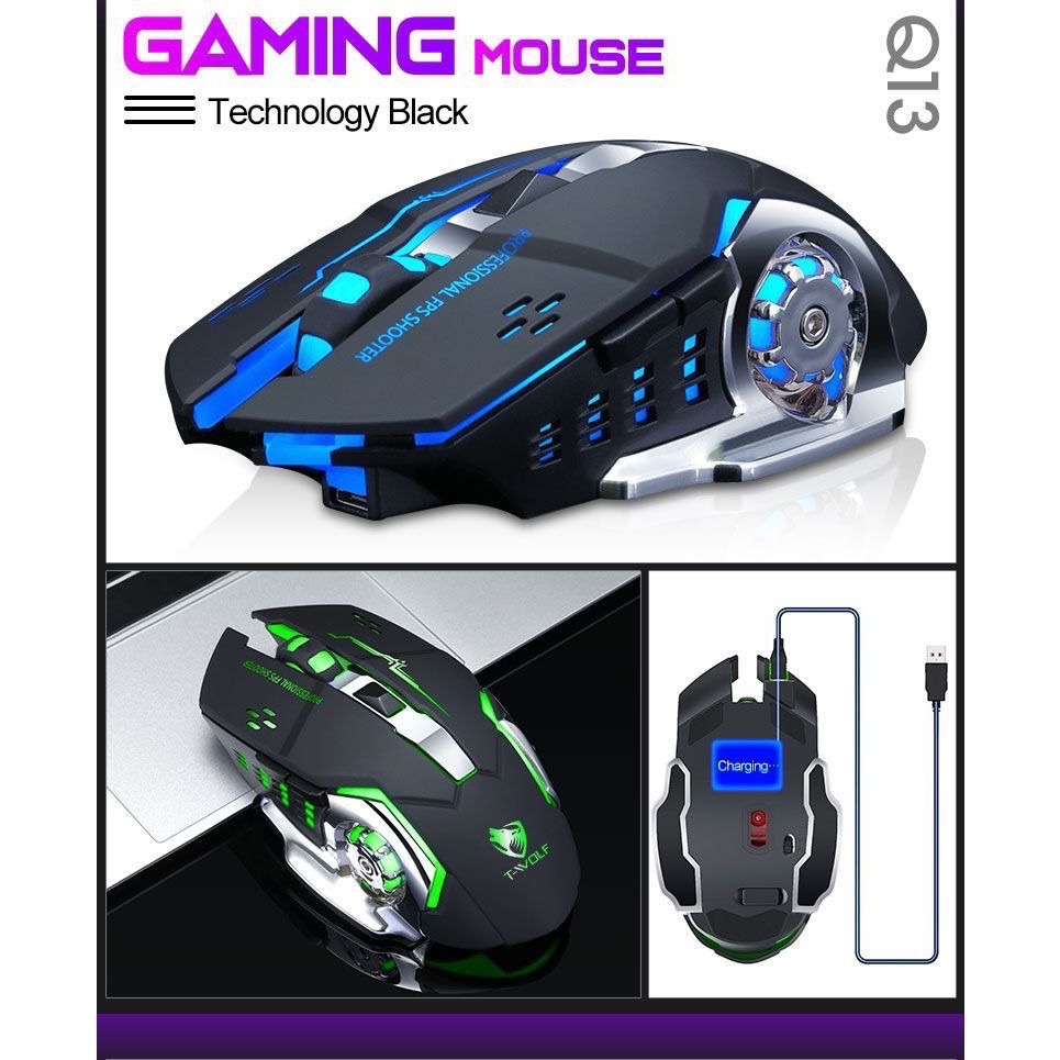 全新無盒出清【RGB電競 無線滑鼠】限量 贈滑鼠墊 發光 電腦 電競 滑鼠  RGB 呼吸燈 炫酷跑馬燈 遊戲-細節圖5