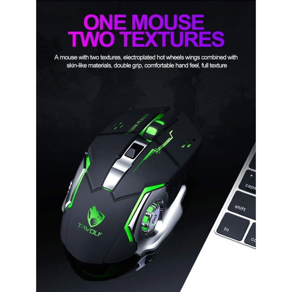 全新無盒出清【RGB電競 無線滑鼠】限量 贈滑鼠墊 發光 電腦 電競 滑鼠  RGB 呼吸燈 炫酷跑馬燈 遊戲-細節圖7