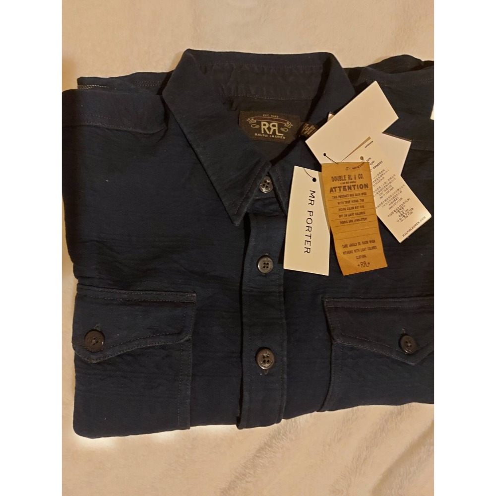 RRLGuernsey pattern jacquard work shirt  M號-細節圖2