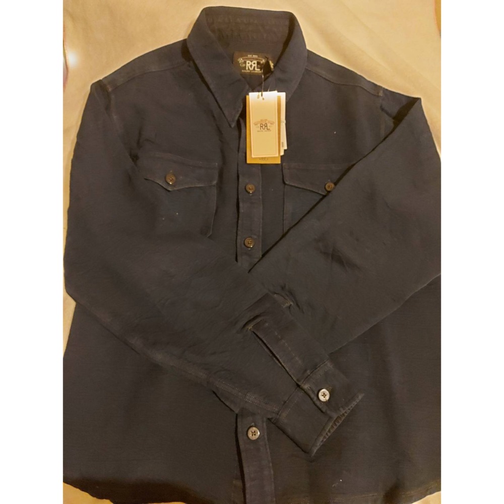 RRLGuernsey pattern jacquard work shirt  M號-細節圖3