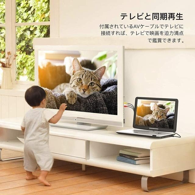 【日本代購】Topcony 攜帶式DVD播放機 15.6英吋 ‎‎‎TY-151-細節圖5