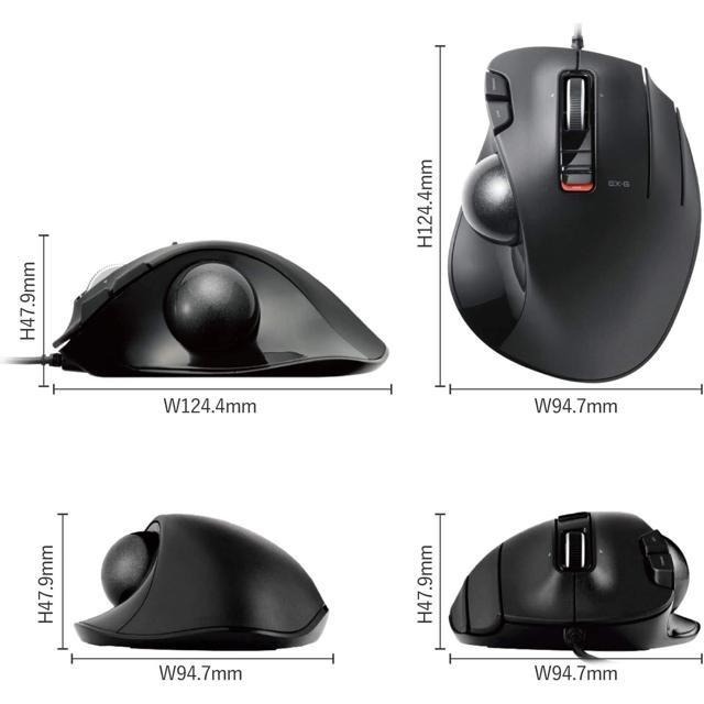 【日本代購】Elecom 有線軌跡球滑鼠 M-XT2URBK-細節圖7