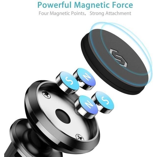 【日本代購】Syncwire 車用手機支架超強磁力 360度旋轉 空調出風口安裝 SW-MPH239 黑色-細節圖2