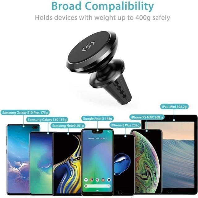 【日本代購】Syncwire 車用手機支架超強磁力 360度旋轉 空調出風口安裝 SW-MPH239 黑色-細節圖5