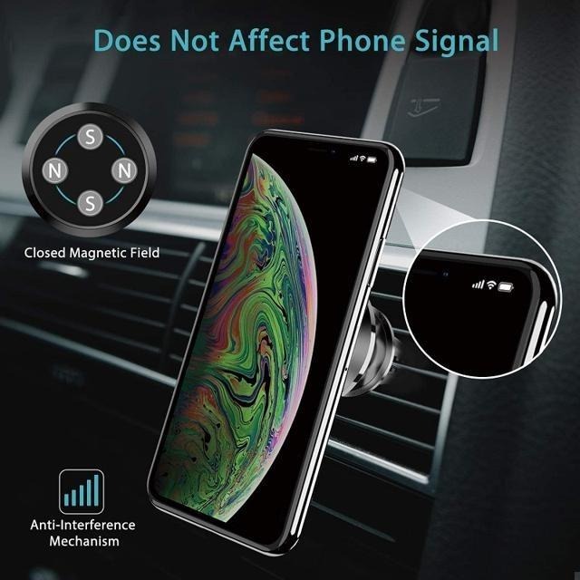 【日本代購】Syncwire 車用手機支架超強磁力 360度旋轉 空調出風口安裝 SW-MPH239 黑色-細節圖6