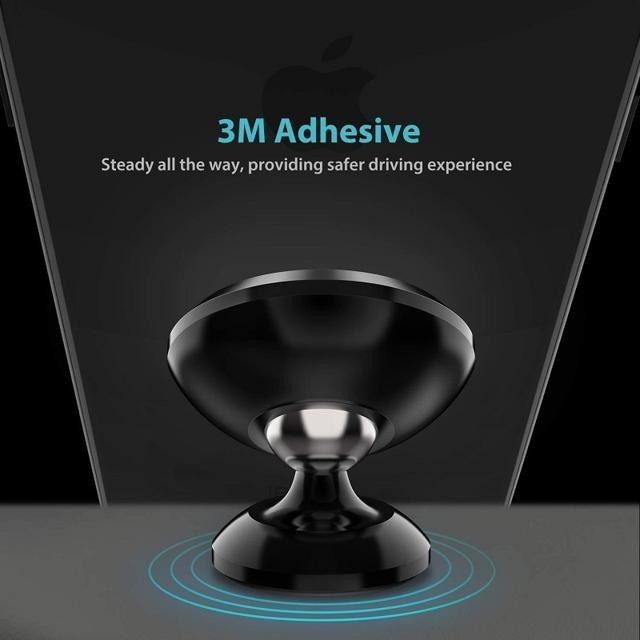 【日本代購】Syncwire 車用手機支架超強磁力 360度旋轉 膠粘式吸盤安裝 SW-MPH238 黑色-細節圖3