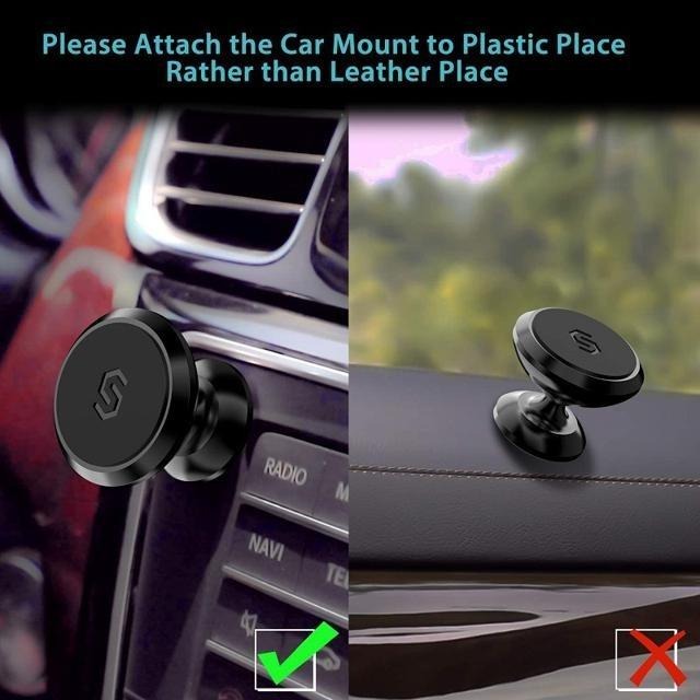 【日本代購】Syncwire 車用手機支架超強磁力 360度旋轉 膠粘式吸盤安裝 SW-MPH238 黑色-細節圖7