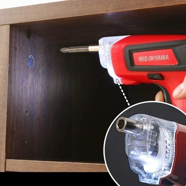 【日本代購】Iris Ohyama 無線電動 螺絲起子 JDD351-R 紅色-細節圖6