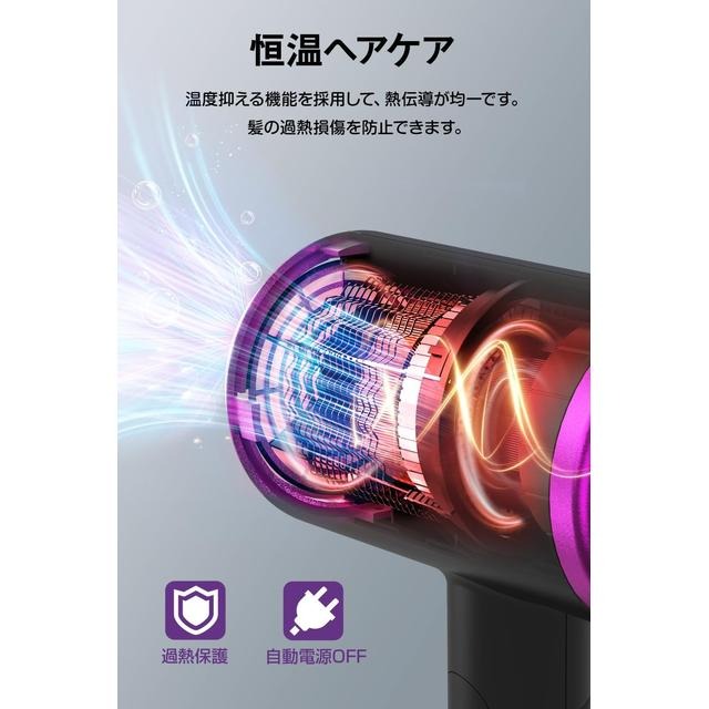 【日本代購】Bestore 負離子大風量吹風機 KNS-115 灰色-細節圖6