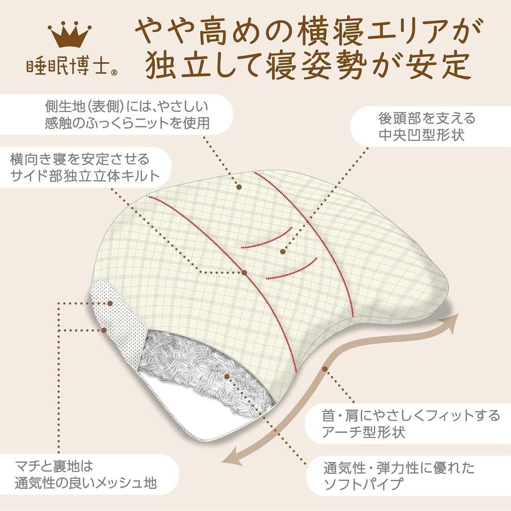 【日本代購】Nishikawa 西川 睡眠博士 橫臥支撐系列 枕頭 側躺 橫臥 高度(低)-細節圖3