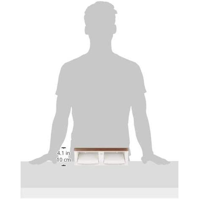 【日本代購】TOTO 廁所紙巾架 木質架雙層 深棕色 YH600FMR#MW-細節圖3