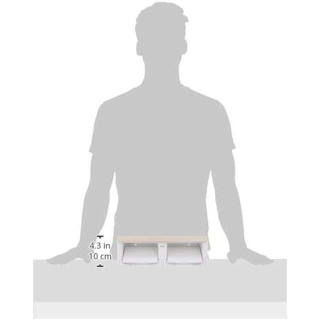 【日本代購】TOTO 廁所紙巾架 木質架雙層 淺木色 YH600FMR#EL-細節圖3