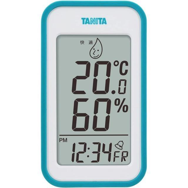 【日本代購】Tanita 百利達 溫溼度計 時鐘 鬧鐘 可壁掛 TT-559 藍色
