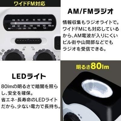 【日本代購】IRIS OHYAMA 地震 停電 防災收音機 太陽能充電 防水 JTL-29-細節圖5
