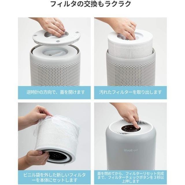 【日本代購】‎‎Levoit 空氣淨化器 除臭 寵物用 ‎Core P350 (10坪用) 濾心-細節圖8