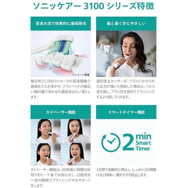 【日本代購】Philips 飛利浦 Sonicare 3100系列 電動牙刷 HX3671/23-細節圖4
