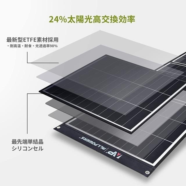 【日本代購】ALLPOWERS 太陽能板 200W 充電 露營 救援 停電 ‎AP-SP-035-BLA-細節圖2