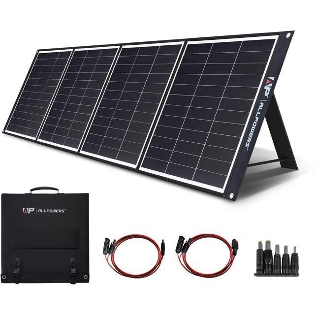 【日本代購】ALLPOWERS 太陽能板 200W 充電 露營 救援 停電 ‎AP-SP-035-BLA-細節圖8