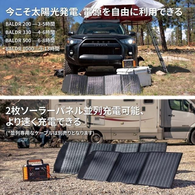 【日本代購】BALDR 太陽能板 120W 充電 露營 救援 停電 TSP-120F-細節圖4