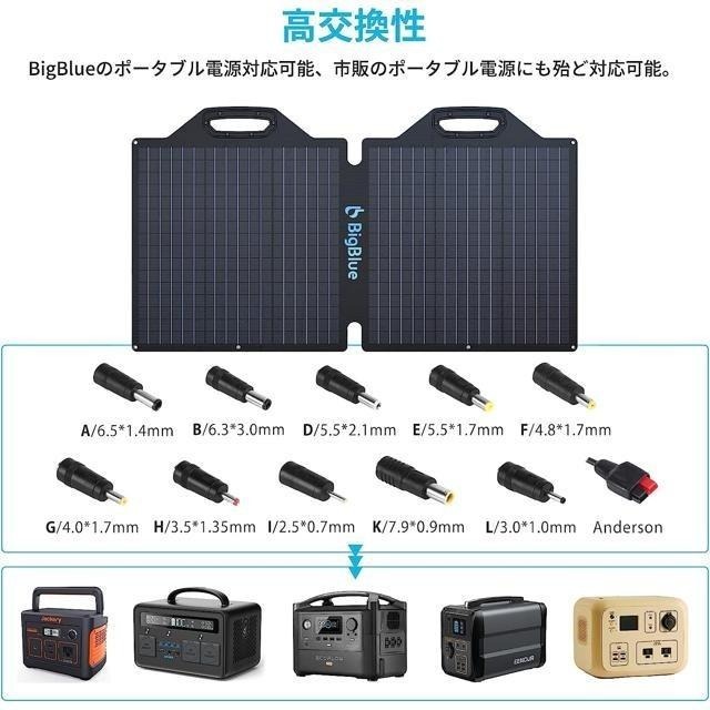 【日本代購】BigBlue 太陽能板 100W 充電 露營 救援 停電 防災 ‎B418-細節圖3