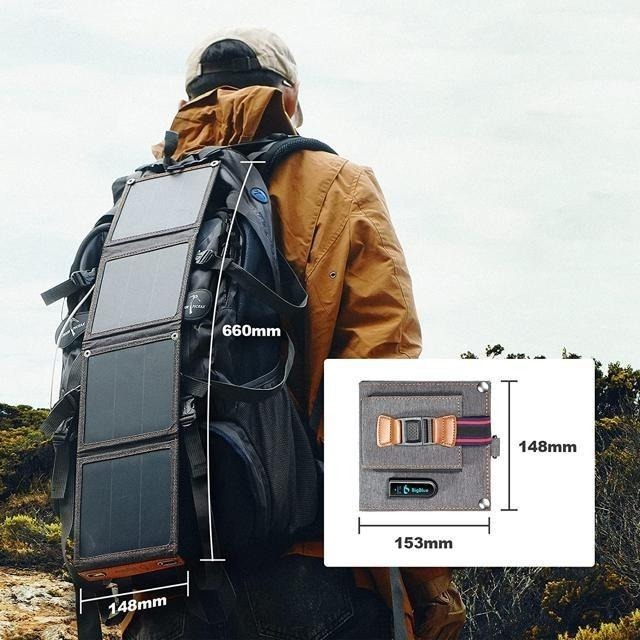 【日本代購】BigBlue 輕巧型太陽能板 14W 充電 防水 登山 露營用 ‎B417-細節圖6