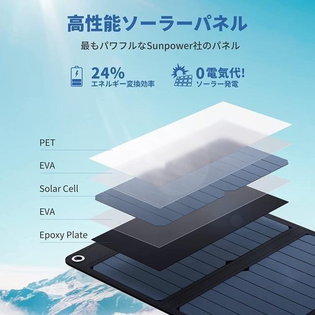 【日本代購】BigBlue 輕巧型太陽能板 28W 充電 防水 登山 露營用 ‎B401E-細節圖4