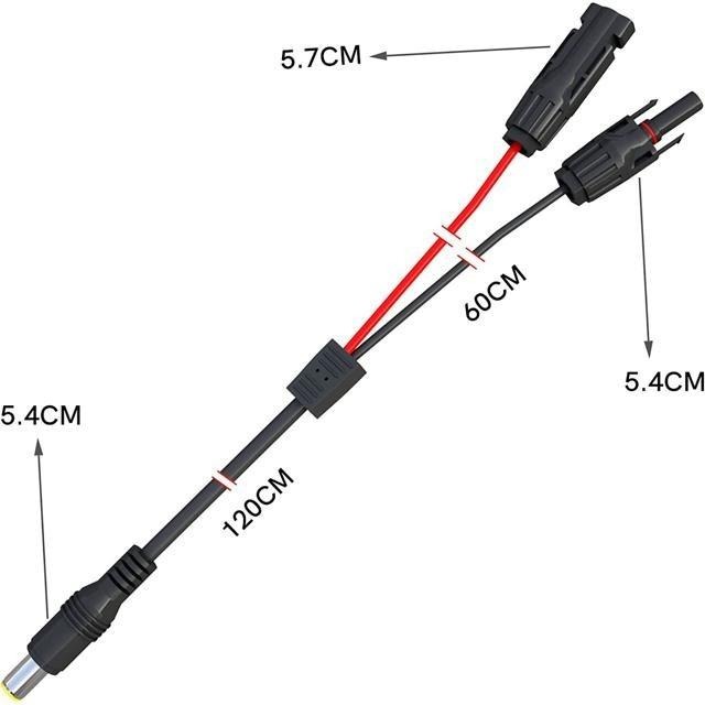 【日本代購】Cleqee 16AWG銅線 MC4轉接DC接頭 (DC7909) (DC5525) 1.9米-細節圖7