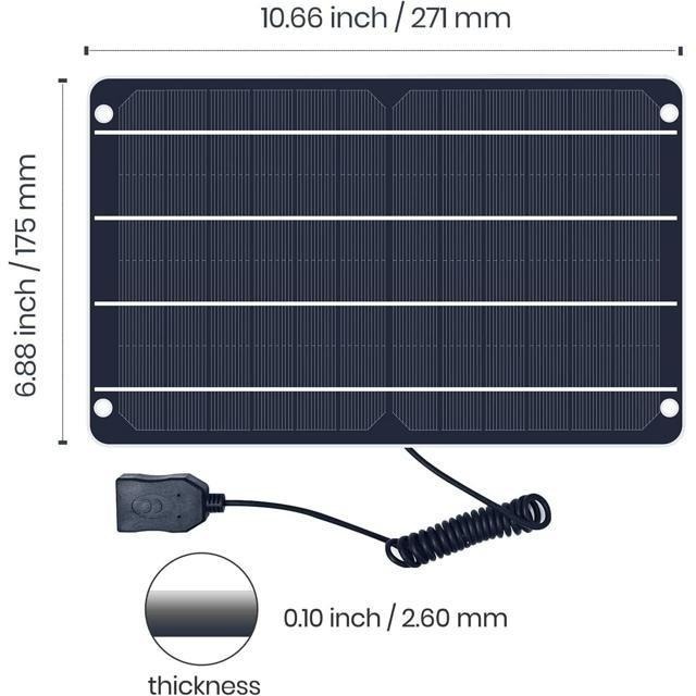 【日本代購】FlexSolar 迷你太陽能板 6W 充電 露營 救援 停電 防災-細節圖7