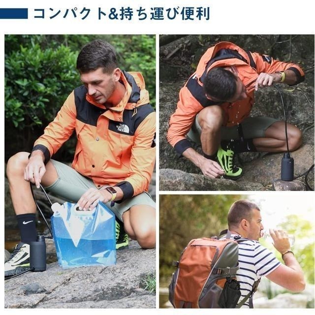 【日本代購】GreeShow 攜帶式 電動淨水器 隨身過濾器 登山 露營 戶外 防災 GS-2801-細節圖5