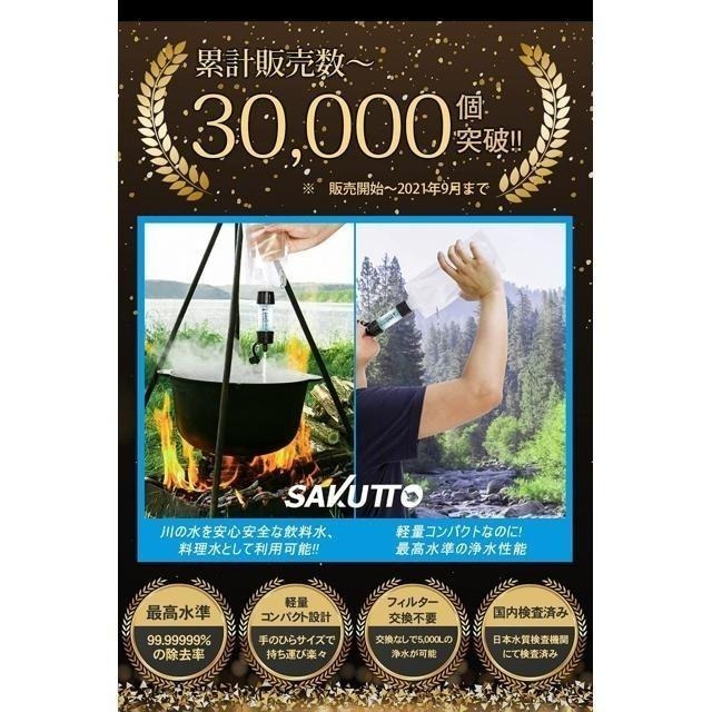 【日本代購】SAKUTTO 迷你過濾器 攜帶式隨身淨水器 登山 露營 戶外 防災-細節圖2