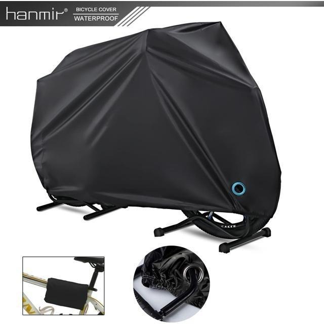 【日本代購】Hanmir 防水 加厚 防盜 抗UV 自行車罩 190T 黑色-細節圖9