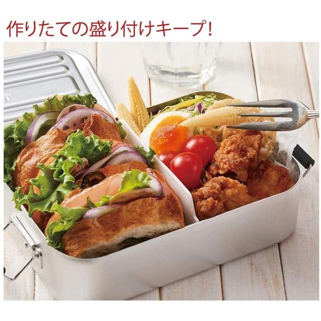 【日本代購】Skater 鋁製便當盒 600 毫升 AFT6B-A 紅色-細節圖3