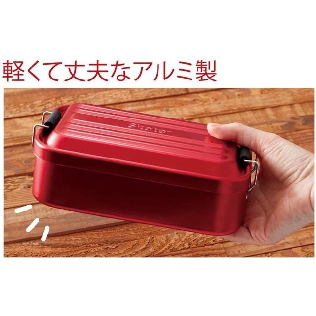 【日本代購】Skater 鋁製便當盒 600 毫升 AFT6B-A 紅色-細節圖6