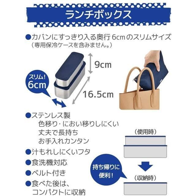 【日本代購】Thermos 便當盒 野餐盒 雙層不鏽鋼 635ml DSA-604W NC 海軍藍-細節圖5