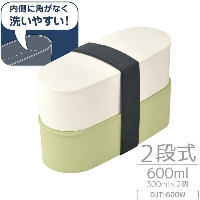 【日本代購】Thermos 膳魔師 雙層便當盒 DJT-600W LTG 淺綠色-細節圖3